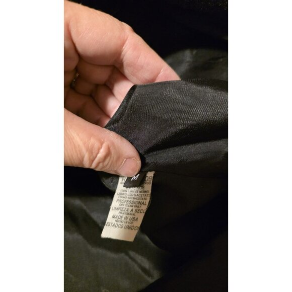 J Percy Wool Pea Coat Merino Wool Womens Medium Hood Grey VTG USA Winter Button - Picture 4 of 12